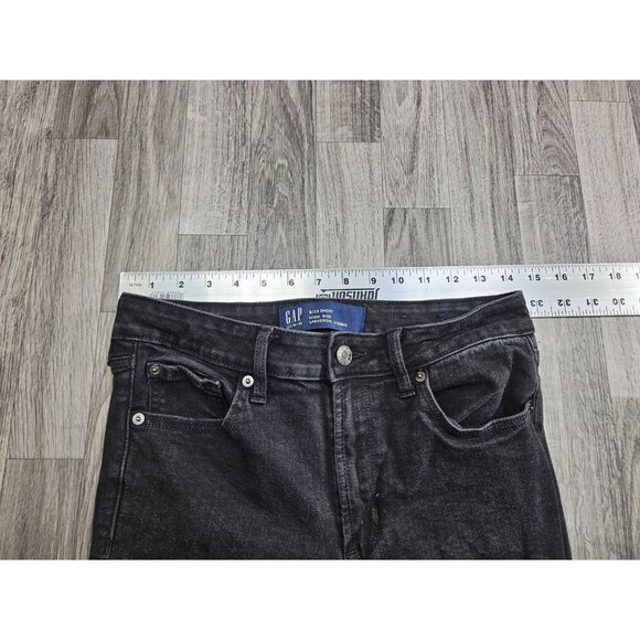 Gap Jeans Womens 8/29 Short Black High Rise Universal Legging Stretch Denim - Picture 7 of 11